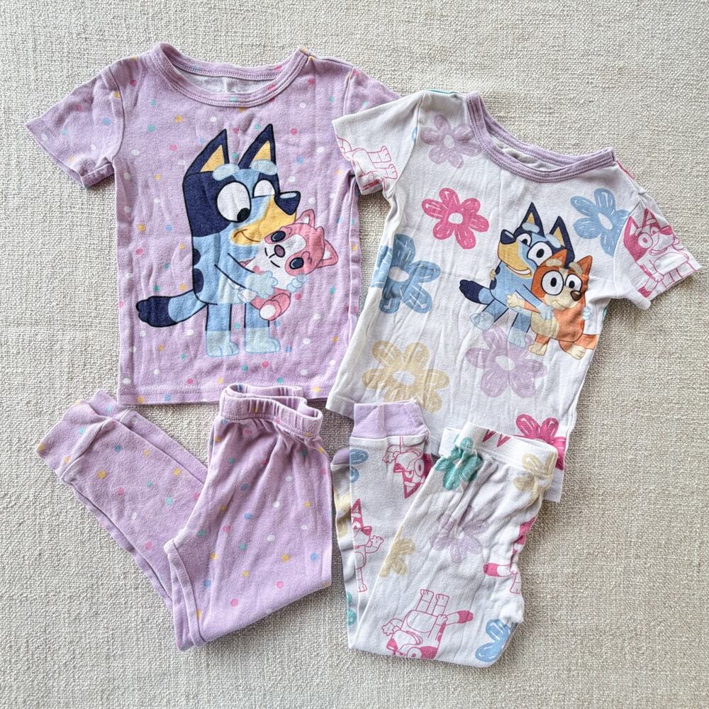 Bluey 4pc Pajama Set GUC 5T